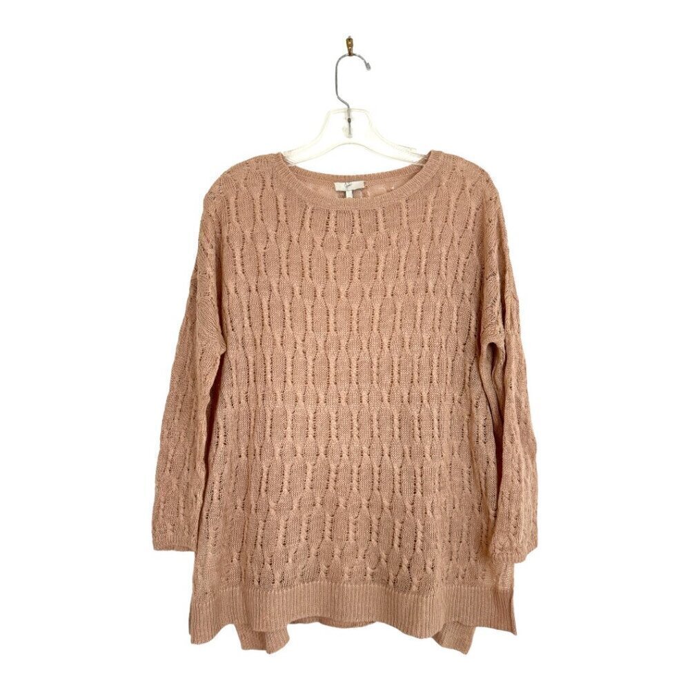 Joie Oversized Fit Linen Cable Knit Sweater Size XS